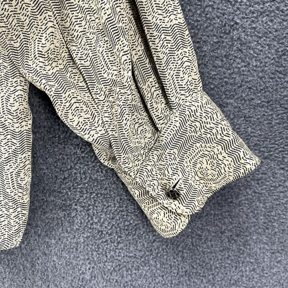 Vintage Atlantic Connection Button Up Shirt Men Large Retro Abstract Long Sleeve - Picture 14 of 16